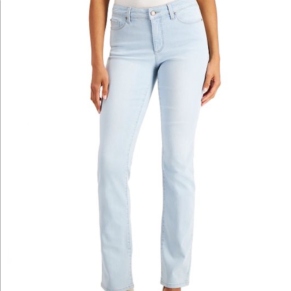 Style & Co Straight Leg Baby Blue Jeans 10